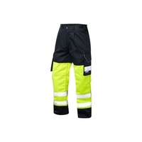 Leo CT01 Bideford Yellow/Navy Cargo Trousers Reg Leg - Size 34''