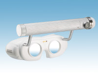 LED Nystagmusbrille 823, Batterieversion weiss