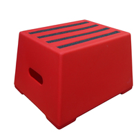 Heavy Duty Safety Steps & Mounting Block - One Step - Red