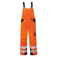 BIG Arbeitsschutz 3830_46 Warnschutz-Latzhose ALABAMA, leuchtorange/grau