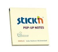 ValueX Stickn Pop-Up Notes 76x76mm 100 Sheets Yellow (Pack 12)