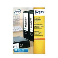 Lever Arch Labels Inkjet 200x60mm White 4 labels per sheet 40 labels per pack