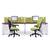 Adapt double back to back desks 2400mm x 1600mm - silver frame and white top