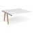 Fuze boardroom table add on unit 1600mm x 1600mm - white frame and white top