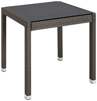 Tischgestell Metropolitan; 80x80x75 cm (LxBxH); dunkeltaupe; rechteckig