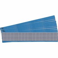 Wire Marker Cards - Solid Numbers 6.35 mm x 38.00 mm AF-39-PK, Blue, Rectangle, Permanent, Black on silver, Aluminium, Matte Zelfklevende etiketten