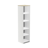 ARMARIO ESTANTERIA ALTO SIN PUERTAS 195x45x45 ESTRUCTURA BLANCA/TAPA HAYA