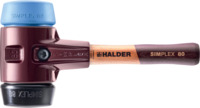 Halder SIMPLEX-Schonhammer mit Tempergussgehäuse und hochwertigem extra kurzen Holzstiel | D=80 mm