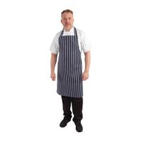 Whites Butchers Apron - Blue Stripe Polycotton - Hardwearing & Easy to Clean