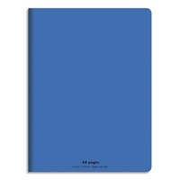 CONQUERANT C9 Cahier piqûre 17x22cm 48 pages 90g grands carreaux Seyès. Couverture polypropylène Bleu