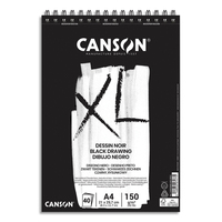 CANSON Bloc de 40 feuilles de papier XL DESSIN Noir 150g grand format A4