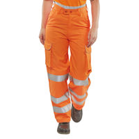 LADIES RAIL SPEC TROUSERS ORANGE 26