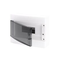 Gewiss PE/N műanyag 1x 12M falonkívüli fehér IP40 átlátszó ajtó 40CD kiselosztó (GW40045BS)