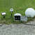 Outdoor Energieverteiler PIEDRA, IP44, 4-fach, 250V / 10A, 1150W, mit Funkfernbedienung (Reichweite max. 30m), Steinoptik grau