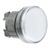 Head for pilot light, Harmony XB4, metal, white, 22mm, universal LED, plain lens