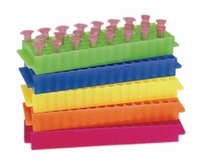 Microtube racks PP 80-Well Colour Blue green pink yellow and orange