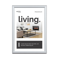 Click Frame / Poster Frame / Click Frame, aluminium, 15 mm profile, with mitred corners, silver anodised | A4 (210 x 297 mm) 220 x 307 mm 190 x 277 mm