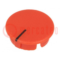 Cap; ABS; red; push-in; Pointer: black; round; A2513,A2613