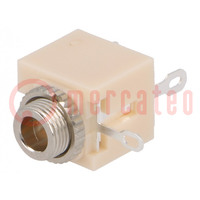 Socket; Jack 3,5mm; female; stereo; ways: 3; for panel mounting