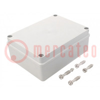 Enclosure: multipurpose; X: 140mm; Y: 190mm; Z: 70mm; grey; IP65