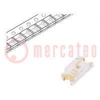 LED; SMD; 1206; yellow; 15÷39mcd; 3.2x1.5x1.1mm; 130°; 1.7÷2.4V