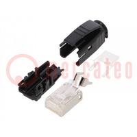 Stecker; RJ45; PIN: 8; Kat: 6a,Class EA; abgeschirmt; vergoldet