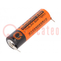 Batterie: Lithium; 3,6V; AA; 2100mAh; Ø14,5x50,5mm; 2pin