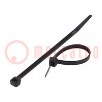 Cable tie; L: 120mm; W: 4.8mm; polyamide; 222N; black; Ømax: 30mm
