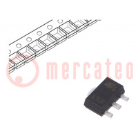 Transistor: NPN; bipolar; 60V; 3A; 1.4W; SOT89