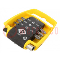 Kit: screwdriver bits; Pozidriv®; 25mm; Size: PZ1,PZ2,PZ3; 7pcs.