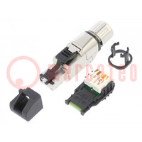 Steckverbinder: RJ45; Stecker; PIN: 8; Kat: 6a; abgeschirmt; IP20