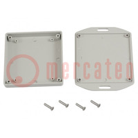 Enclosure: multipurpose; X: 80mm; Y: 80mm; Z: 15mm; with fixing lugs
