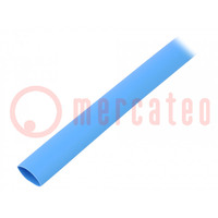 Heat shrink sleeve; glueless; 2: 1; 9.5mm; L: 1m; blue; polyolefine