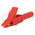Crocodile clip; 15A; red; Grip capac: max.12mm; Socket size: 4mm