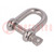 Dee shackle; acid resistant steel A4; for rope; 7mm