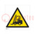 Veiligheidsteken; waarschuwing; PVC; W: 200mm; H: 200mm