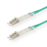 ROLINE FO Jumper Cable 50/125µm OM3, LC/LC, Low-Loss-Connector, turquoise, 15 m