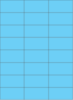 Etiketten - Blau, 3.7 x 7 cm, Papier, Selbstklebend, Für innen, +55 °C °c