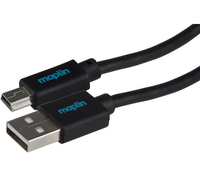 Maplin MAPCUS26 USB cable USB 2.0 5 m USB A Mini-USB B Black