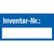 Inventaretiketten Maxi, rot 20Stk Bogen,Text:Inventar-Nr.Folienetik,gest,4x1,5cm Version: 02 - blau