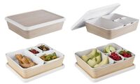 APS Lunchbox SERVING BOX L, 300 x 250 x 80 mm, weiß/beige (6450551)