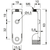 Skizze zu Schrankrohrlager Oval 6 für Schrankrohr 30 x 15 mm, Zink vernickelt
