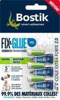 BOSTIK FIX & GLUE GEL - 3 TUBES DE 1G BOSTIK SA 30614474