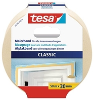 TESA CINTA DE CARROCERO CLASSIC - CINTA DE ENMASCARAR PARA TRABAJOS DE PINTURA - SIN DISOLVENTES, REMOVIBLE SIN DEJAR RESIDUOS -