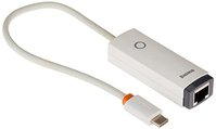 BASEUS LITE SERIES USB-C TO RJ45 NETWORK ADAPTER (WHITE) WKQX000302