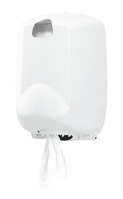 Produktabbildung - Spender - Handtuchrollenspender Centerfeed, weiß, Kunststoff, 370 x 245 x 230 mm