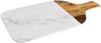 Servierbrett Tupelo mit Griff; 36x25x1.5 cm (LxBxH); weiß/braun; rechteckig; 3