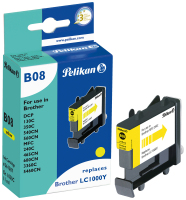 Pelikan Druckerpatrone B08 ersetzt Brother LC1000Y, gelb, 11 ml