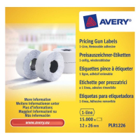 Avery PLR1226 etichetta autoadesiva Etichetta con prezzo Bianco 15000 pz