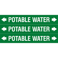 Brady ASMEPM-37X230MM-POTABLE WATER selbstklebendes Etikett Rechteck Permanent Mehrfarbig